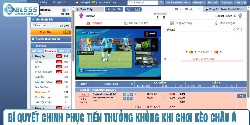 Bí quyết chinh phục tiền thưởng khủng khi chơi kèo châu Á