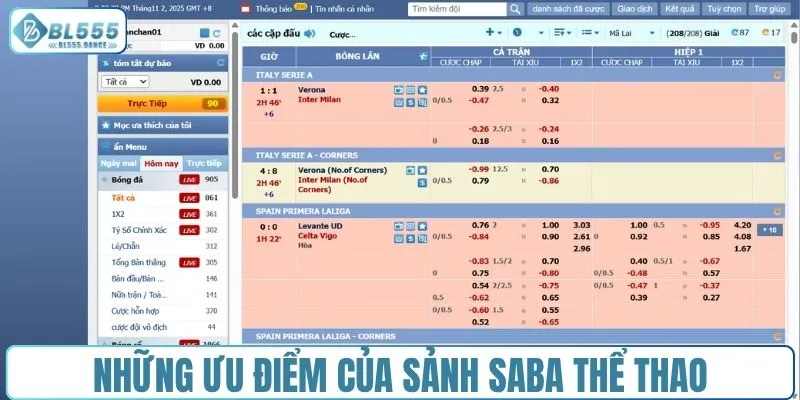 Những ưu điểm của sảnh Saba thể thao